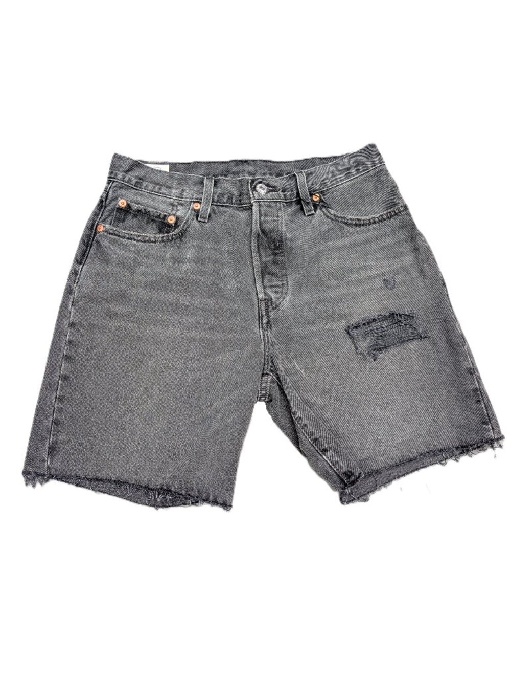 Levi's 501 90s Cutoff Denim Shorts Womens W29 Grey Wash NWT Premium Raw Hem